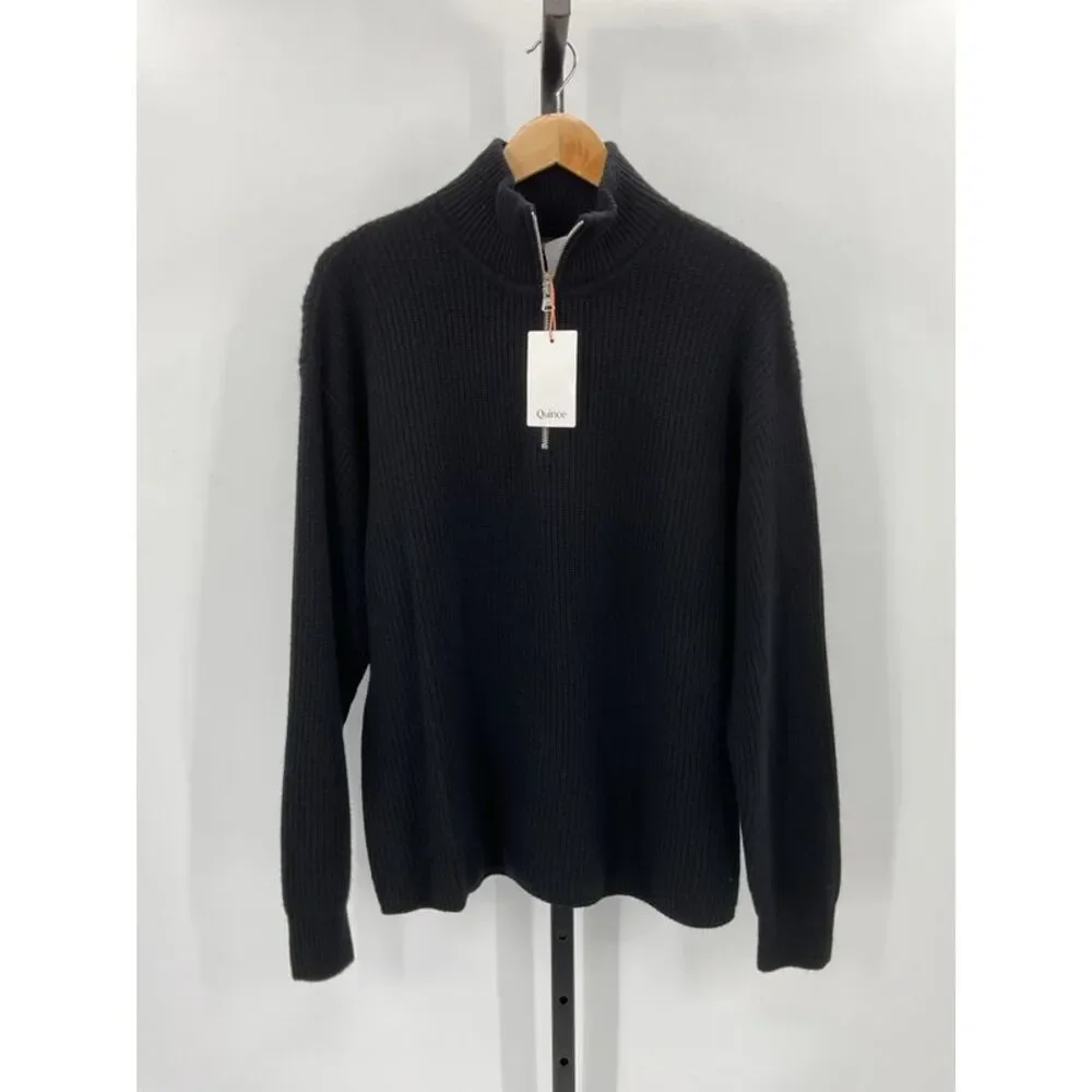 Quince Black Men's Sweater. Cashmere - Picture 2 of 3